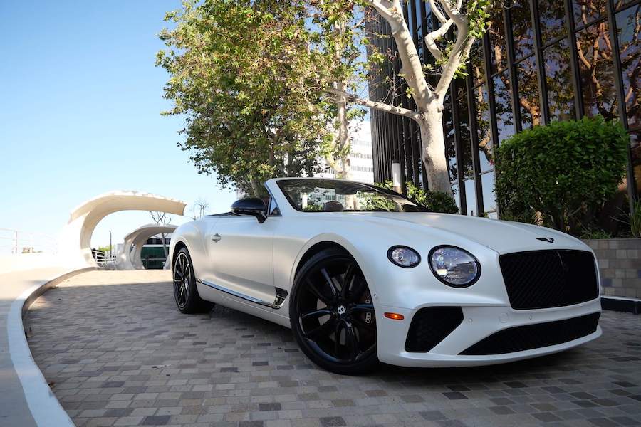 Bentley Continental GTC 2022 White For Rental Los Angeles