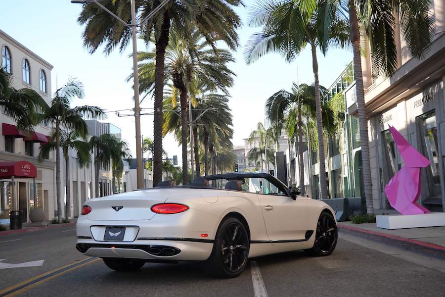 Bentley Continental GTC 2022 White For Rent in LA