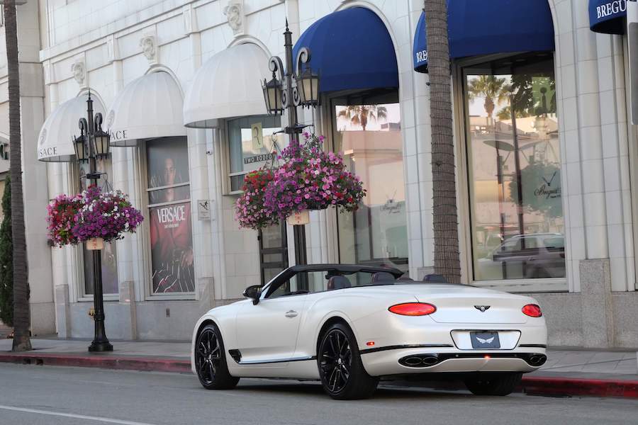 Bentley Continental GTC 2022 White For Rent LA