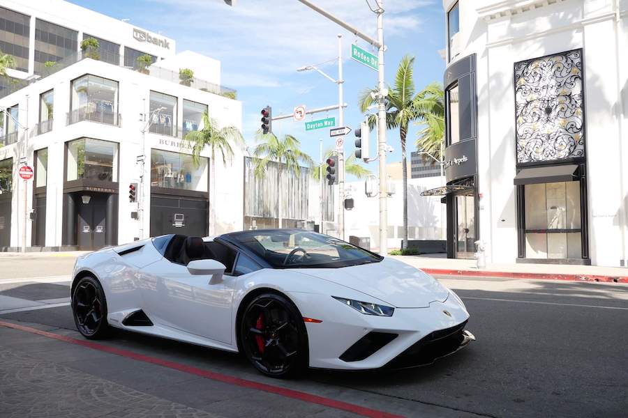 Lamborghini Huracan EVO Spyder for Rental in LA