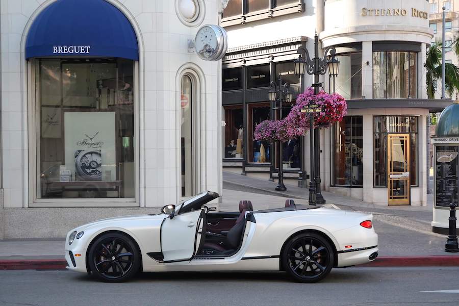 Bentley Continental GTC 2022 White For Rental LA