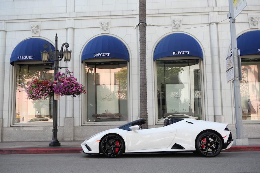 Lamborghini Huracan EVO Spyder for Rental in Los Angeles