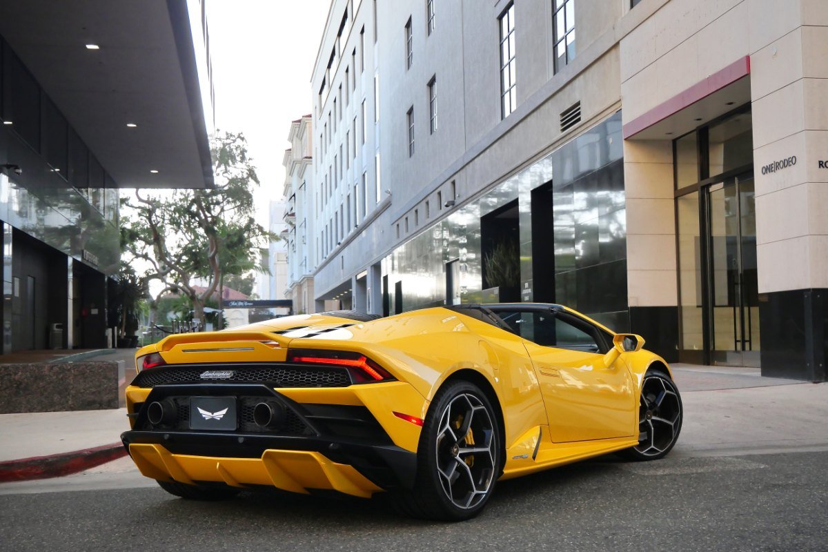 Lamborghini Huracan EVO Spyder RWD rental in Los Angeles