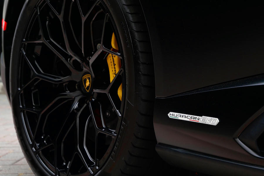 Rent a Matte Black Lamborghini Huracan EVO Spyder in Los Angeles