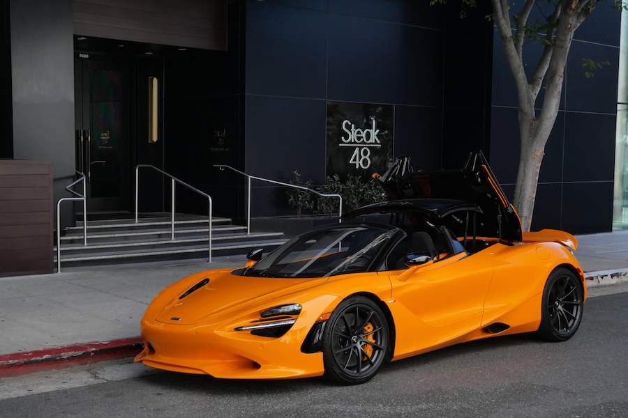 McLaren 750S Spider 2024 Orange For Rental in Los Angeles McLaren 750S Spider 2024 Orange For Rental in Los Angeles