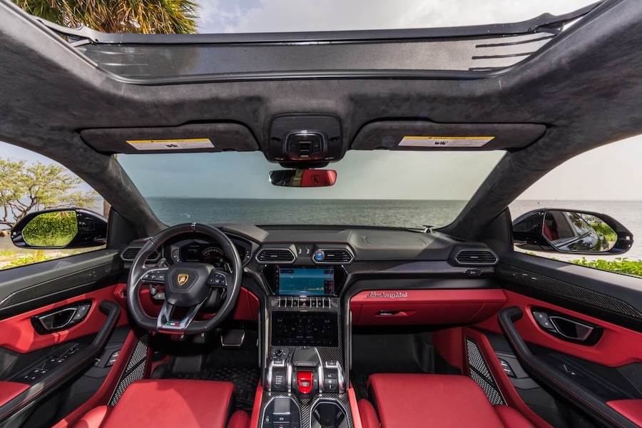 Black Lamborghini Urus For Rent Miami