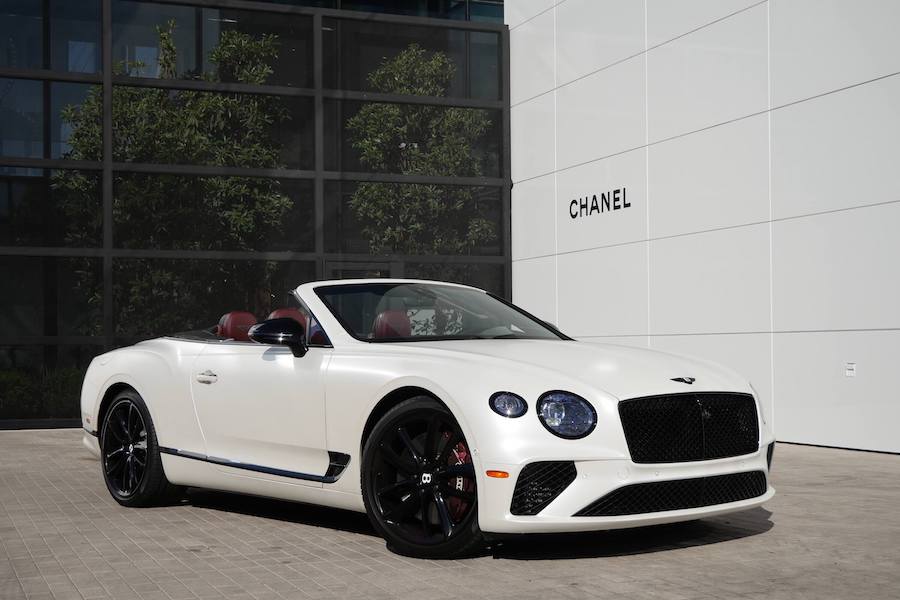 Rent Bentley Continental GTC 2022 White in Los Angeles