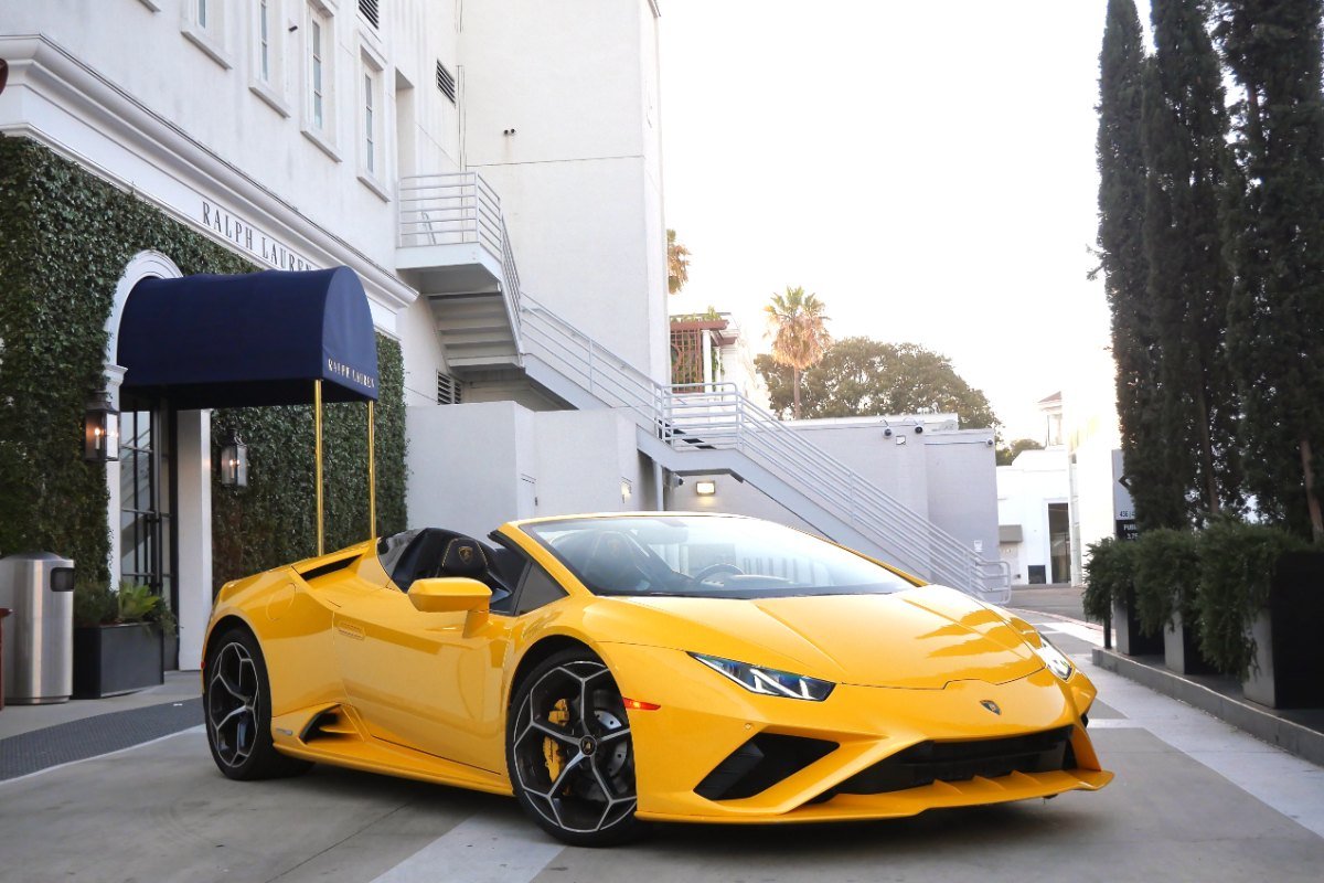 Lamborghini Huracan EVO Spyder RWD rental in Los Angeles