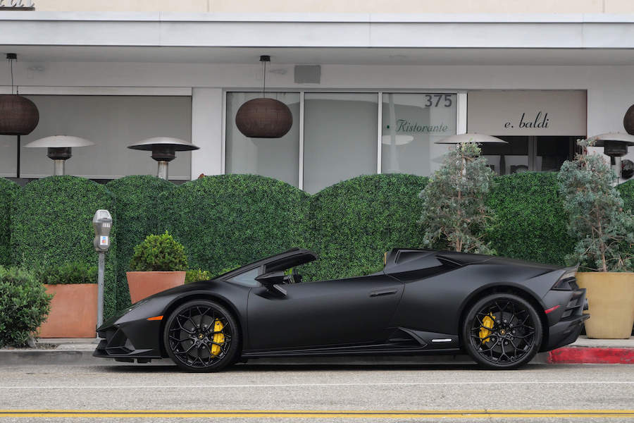 Lamborghini Huracan EVO Spyder Matte Black With Yellow Interior
