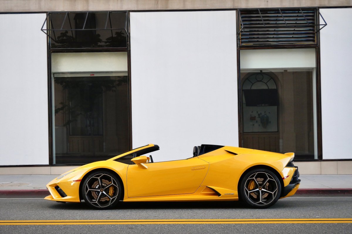 Lamborghini Huracan EVO Spyder RWD rental in Los Angeles