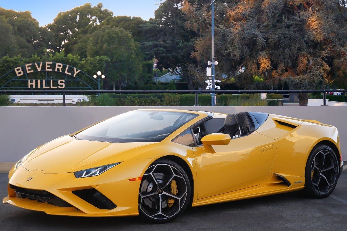 Lamborghini Huracan EVO Spyder RWD rental in Los Angeles