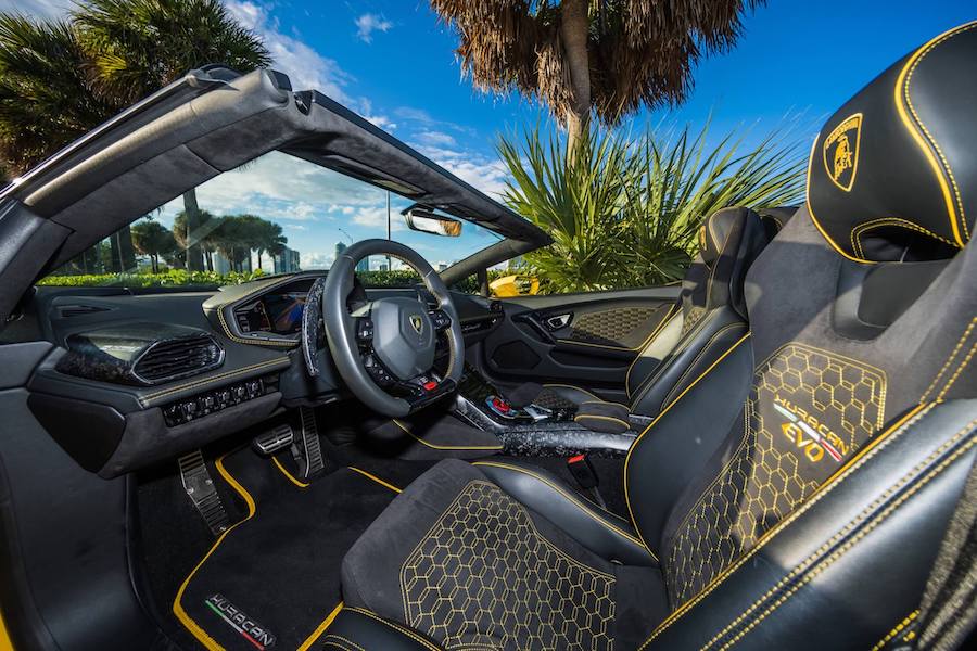 Lamborghini Huracan EVO Spyder AWD Rental in Miami