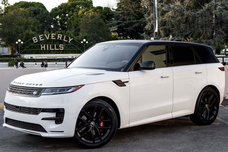 White Range Rover sport Dynamic Rental Los Angeles